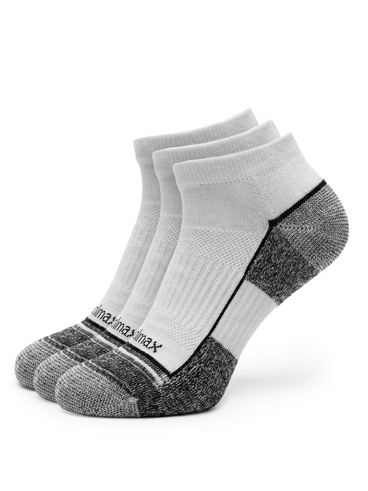 Meikan 3 Pack Low Cut Coolmax Comfort Sports Socks - White
