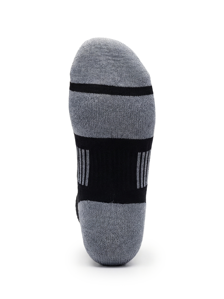 Meikan 3 Pack Low Cut Coolmax Technical Sports Socks - Black/Grey