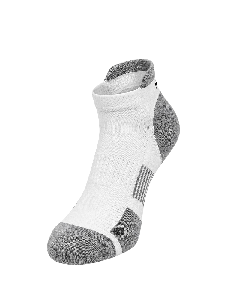 Meikan 3 Pack Low Cut Coolmax Technical Sports Socks - White/Grey