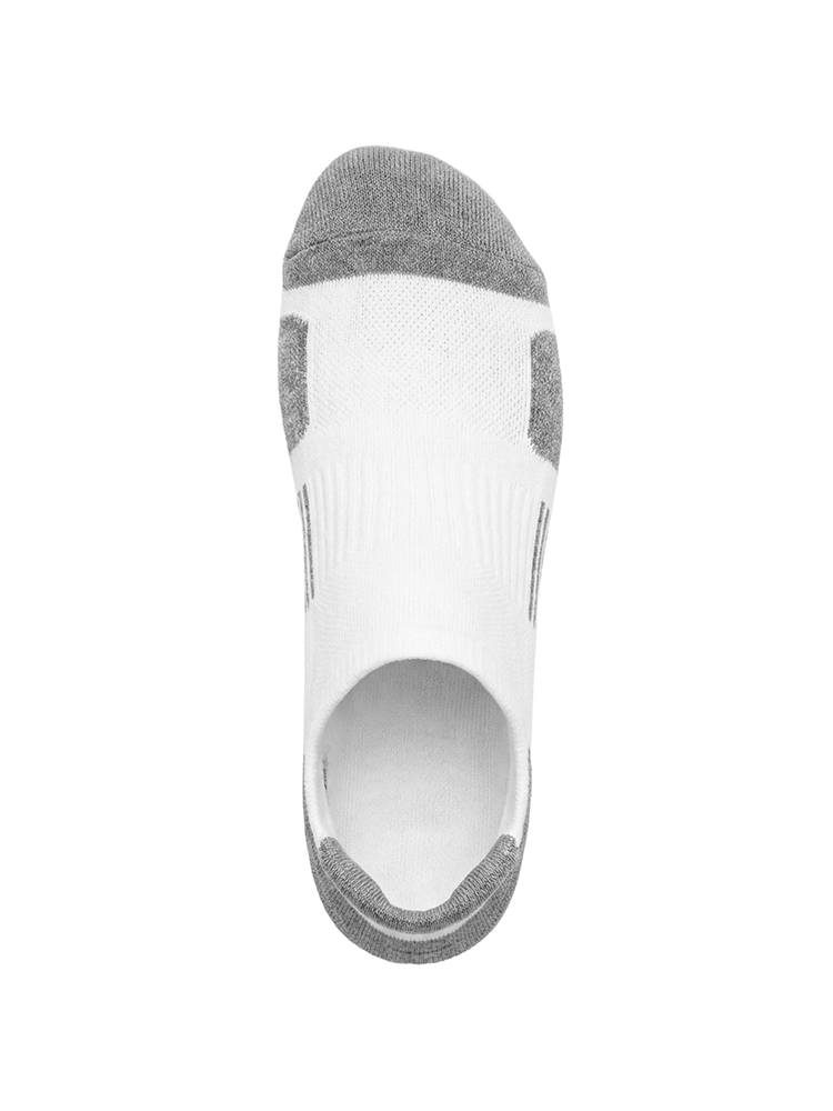 Meikan 3 Pack Womens Low Cut Coolmax Technical Sports Socks - White/Grey