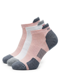 Meikan 3 Pack Women's Low Cut Coolmax Technical Sports Socks - White/Pink
