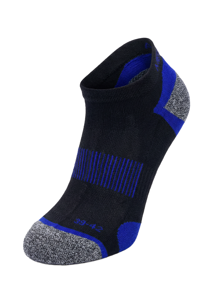 Meikan 5 Pack Low Cut Performance Sports Socks - Black/Dark Blue