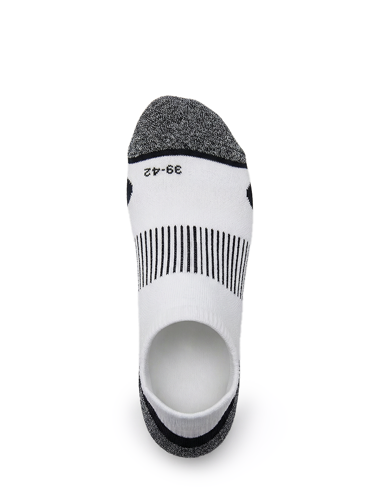 Meikan 5 Pack Quarter Cut Performance Sports Socks - White/Black