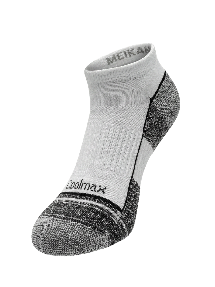 Meikan Womens 3 Pack Low Cut Coolmax Comfort Sports Socks - White