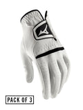 Mizuno Comp Pack of 3 Golf Glove - White