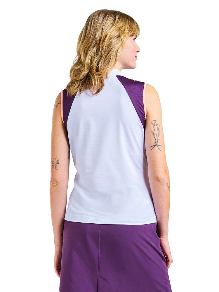 Nivo Womens Charlotte Polo - White/Plum