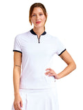 Nivo Womens Eliana Short Sleeve Mock - Black