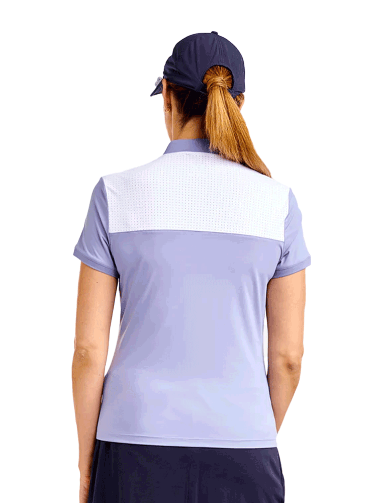 Nivo Womens Eliana Short Sleeve Mock - Pansy Garden