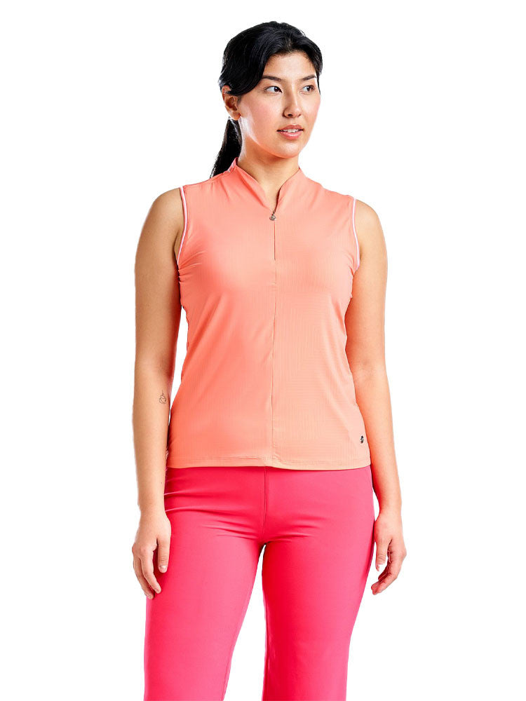 Nivo Womens Fergie Sleeveless Mock - Melon