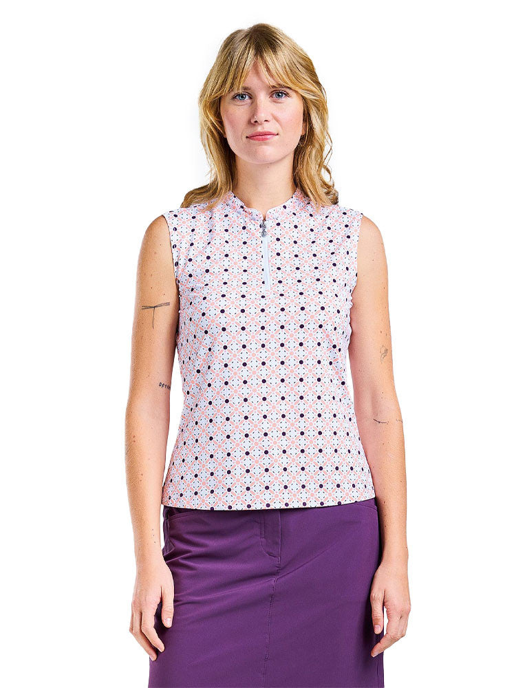 Nivo Womens Linnea Sleeveless Mock - Coral Reef