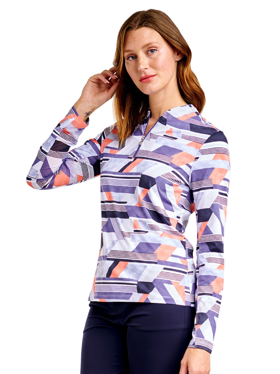 Nivo Womens Lolita Long Sleeve Livcool Mock - Future Dusk
