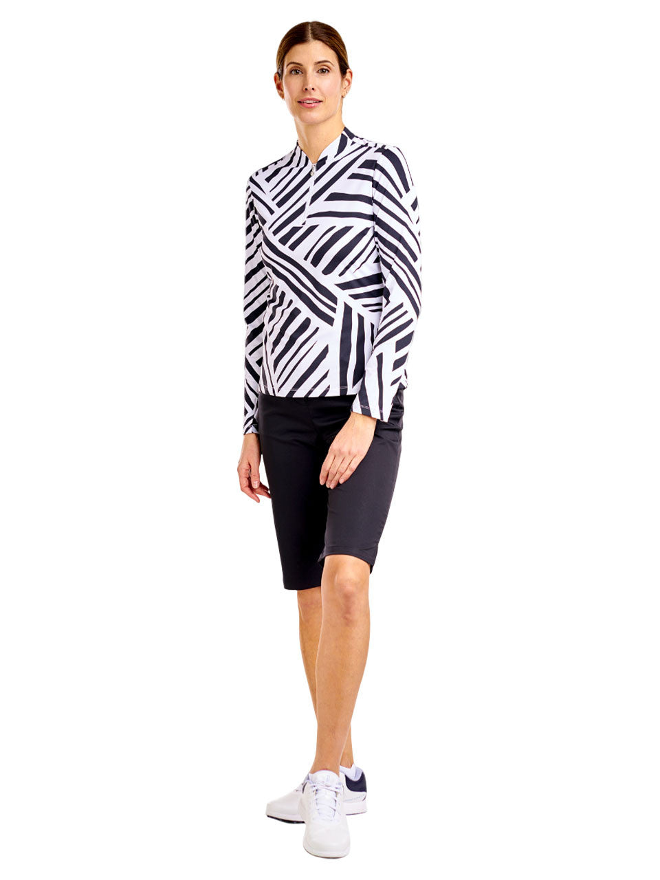 Nivo Womens Lolita Long Sleeve Livcool Mock - White