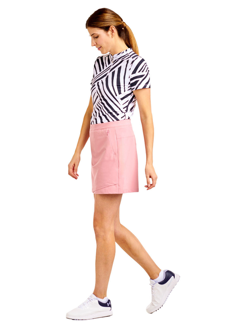 Nivo Womens Lynda Short Sleeve Livcool Mock - White