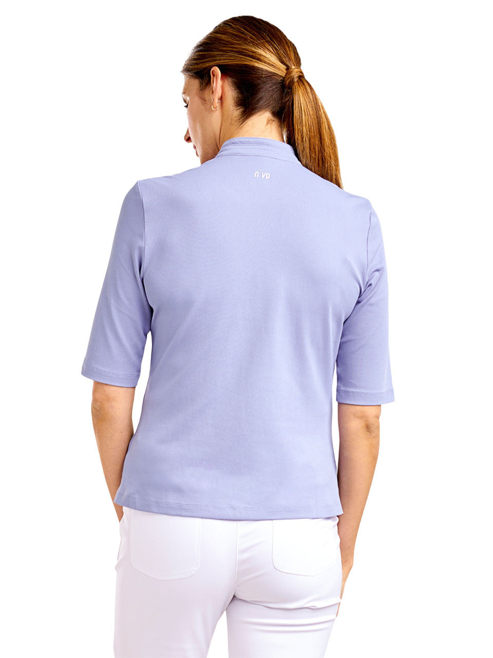 Nivo Womens Noa II Short Sleeve Mock - Pansy Garden