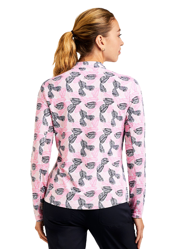 Nivo Womens Lolita Long Sleeve Livcool Mock - Rose/Navy