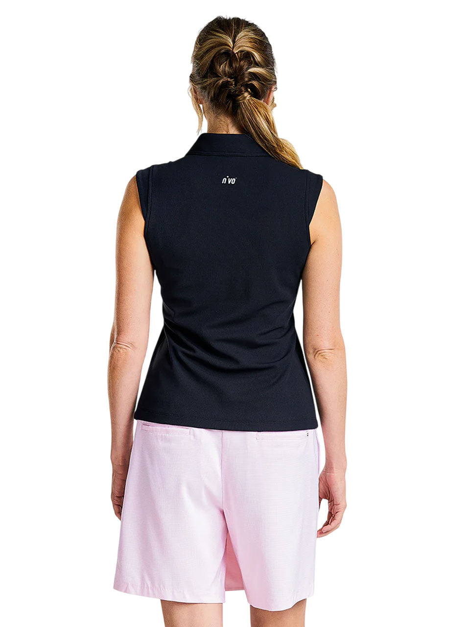 Nivo Womens Nikki II Sleeveless Polo - Black