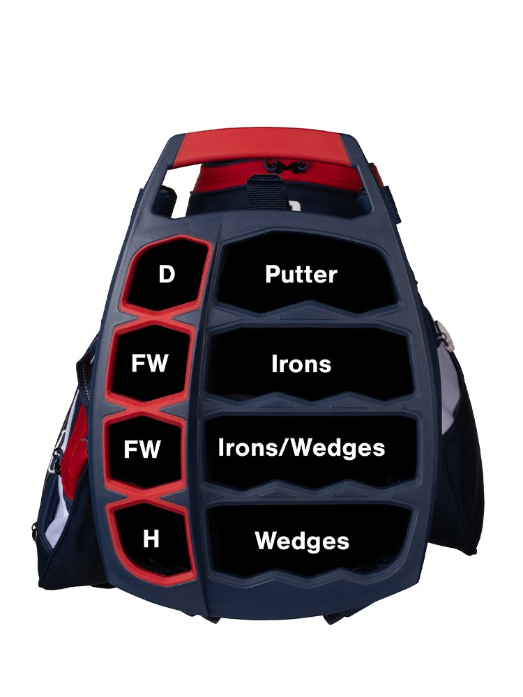 OGIO Woode Hybrid Stand Bag - Red/White/Blue