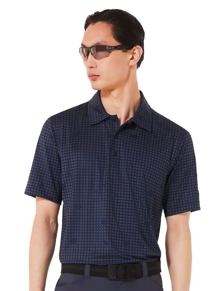 Oakley Grid Camo Polo - Grid Print Abyss