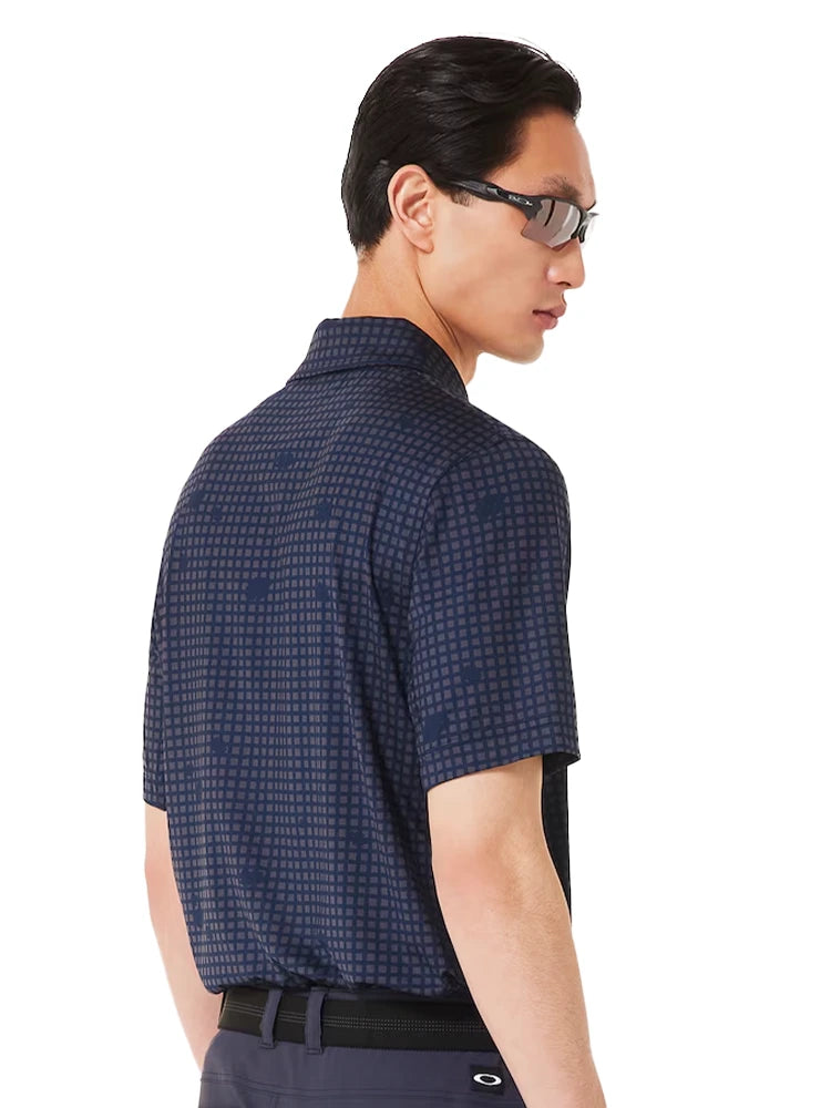 Oakley Grid Camo Polo - Grid Print Abyss
