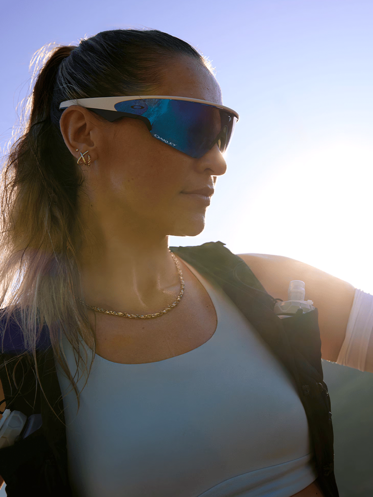 Oakley Meta Vanguard Sunglasses - White w/ Prizm Sapphire