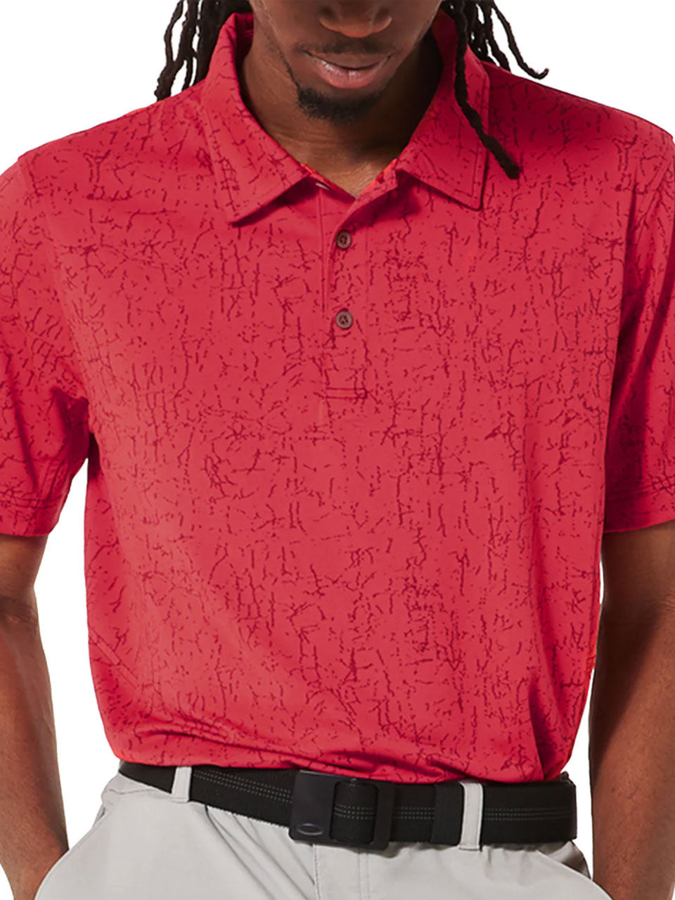 Oakley Resist Jacquard Polo - Hibiscus Red
