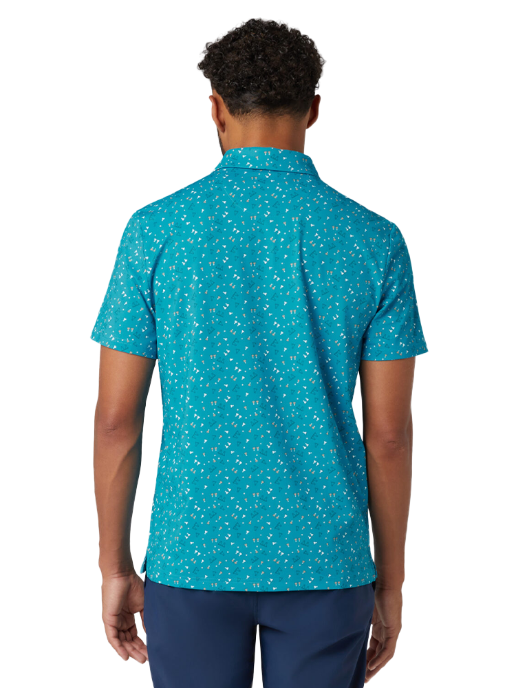 Original Penguin 19th Hole Sake-Tini Novelty Polo - Caribbean Sea