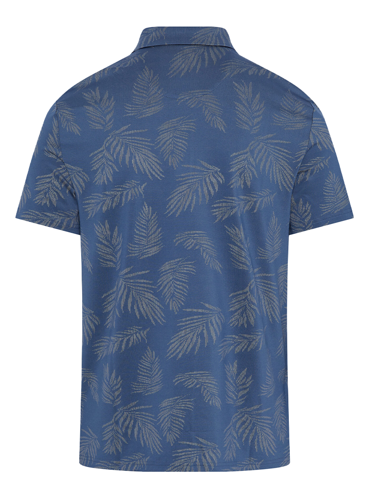 Original Penguin "All Over YD Botanical Jacquard Polo - True Navy