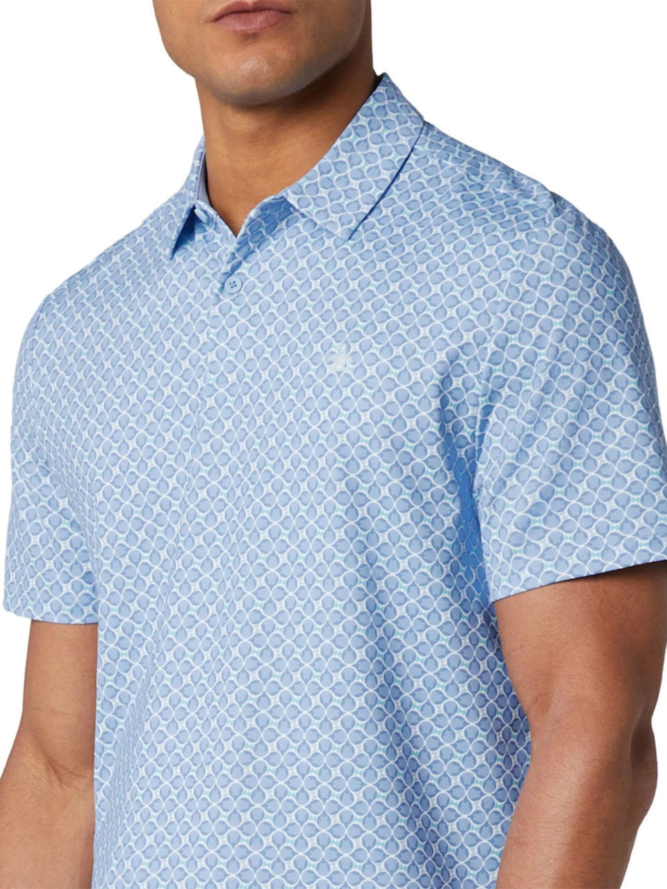 Original Penguin Birdseye View Pete Novelty Polo - Baby Blue Jay