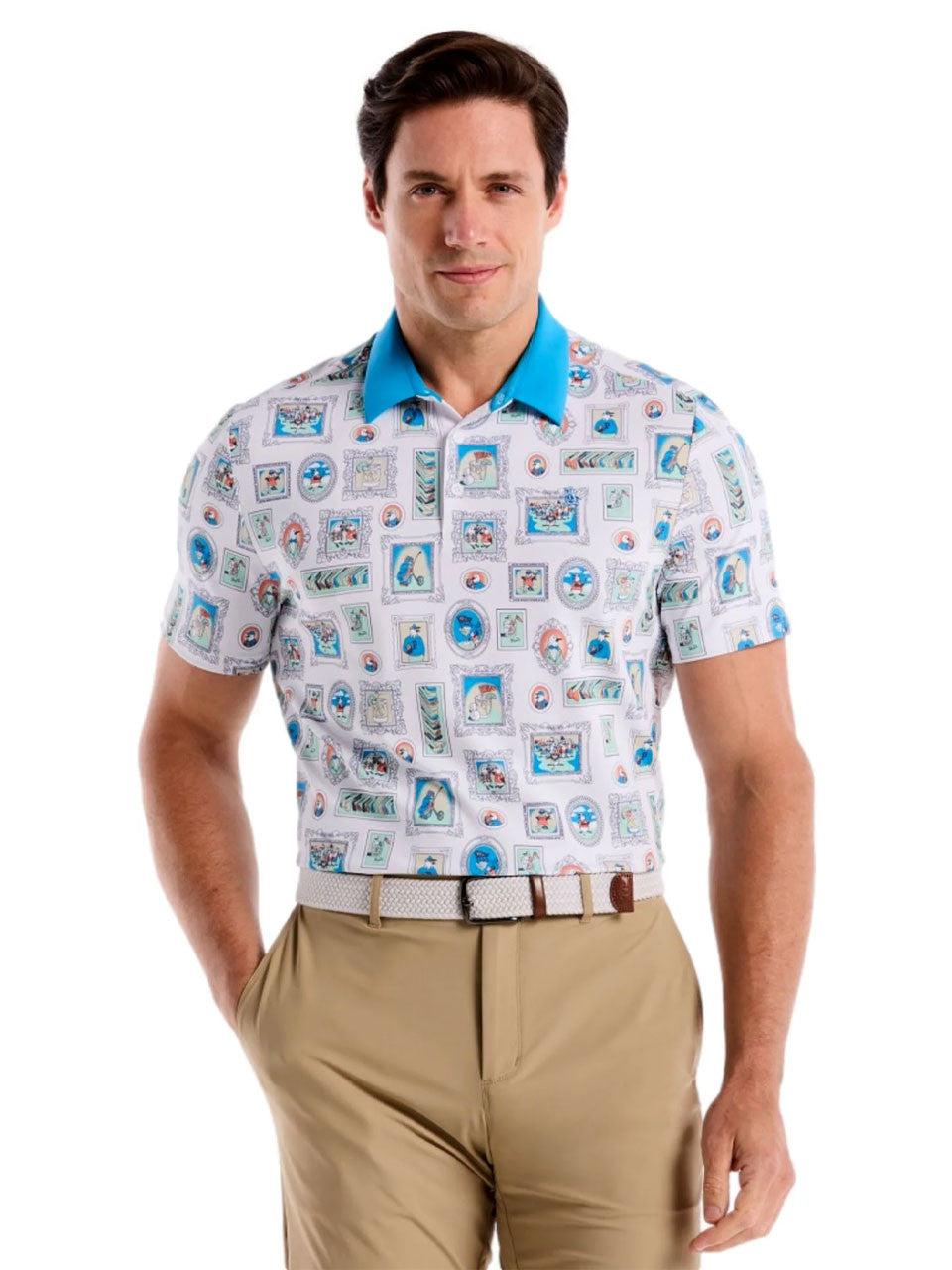 Original Penguin Clubhouse Wall Of Fame Novelty Polo - Bright White