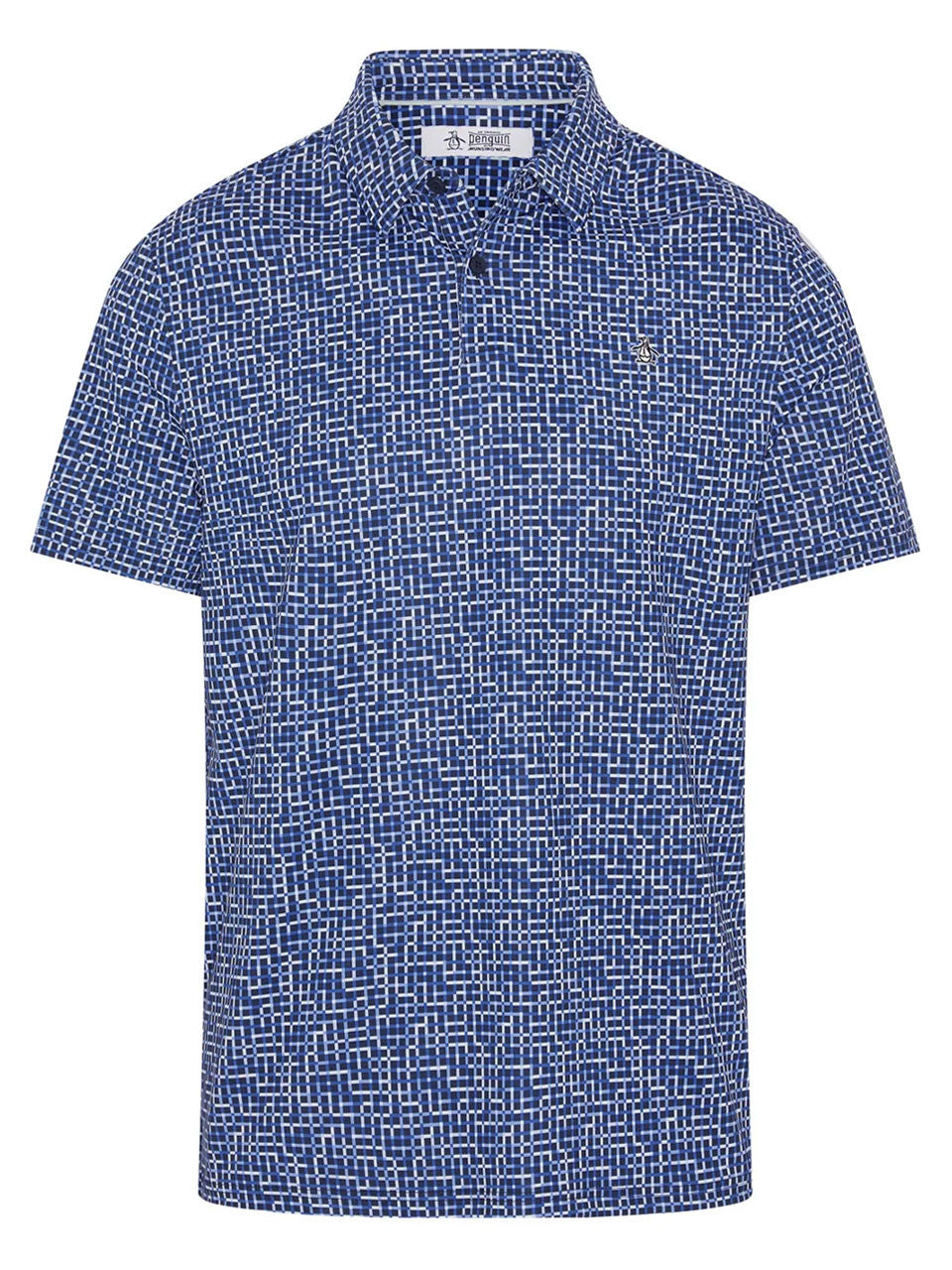 Original Penguin Colour Theory Gingham Polo - Black Iris