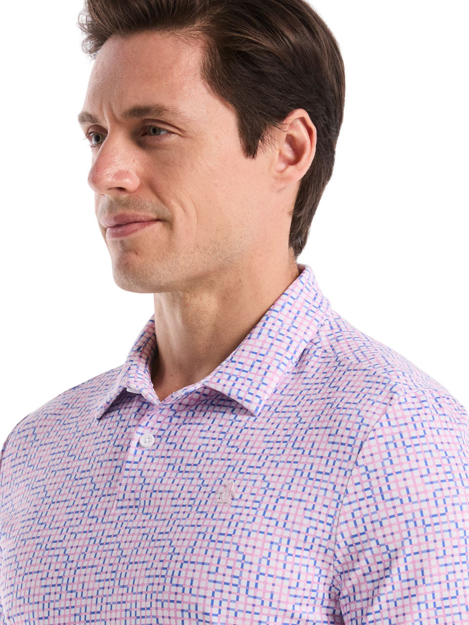 Original Penguin Colour Theory Gingham Polo - Pirouette