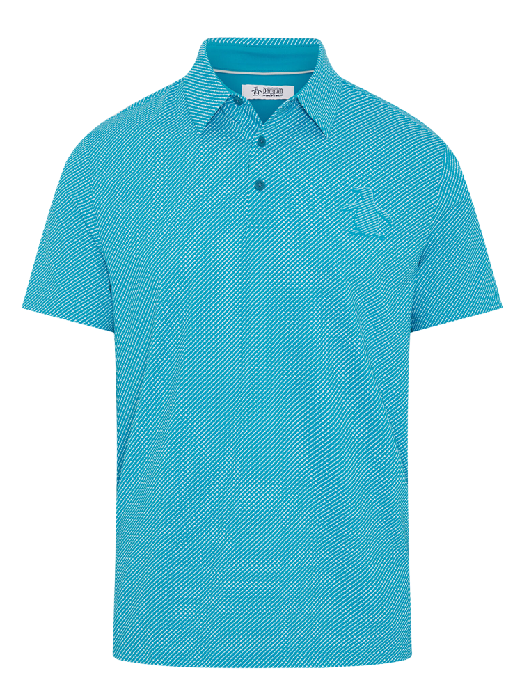 Original Penguin Dimensional "Pete" Tee Twill Polo - Caribbean Sea