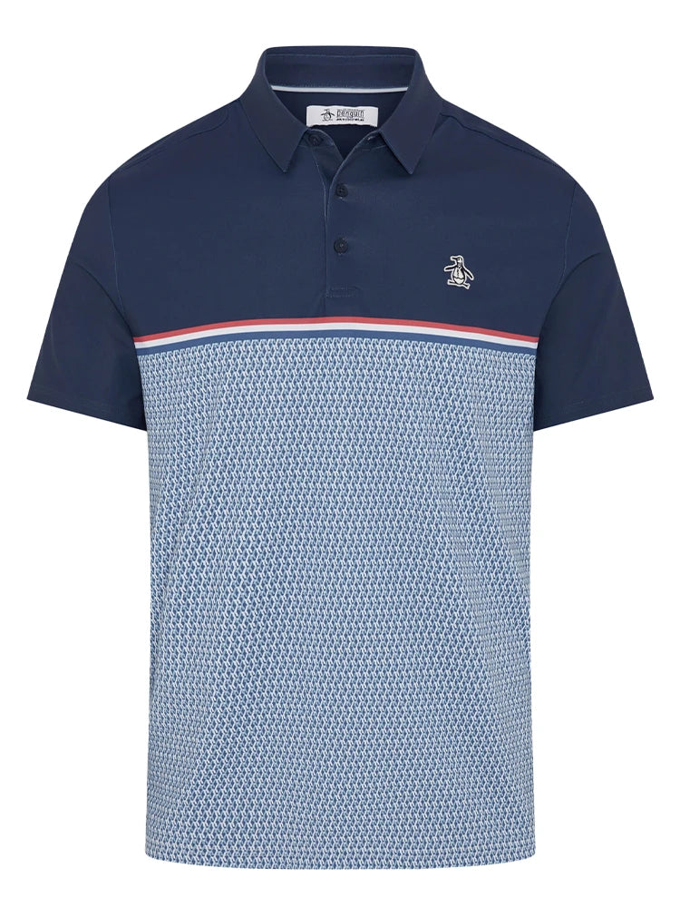 Original Penguin "Engineered "P" Colour Block Polo - Black Iris
