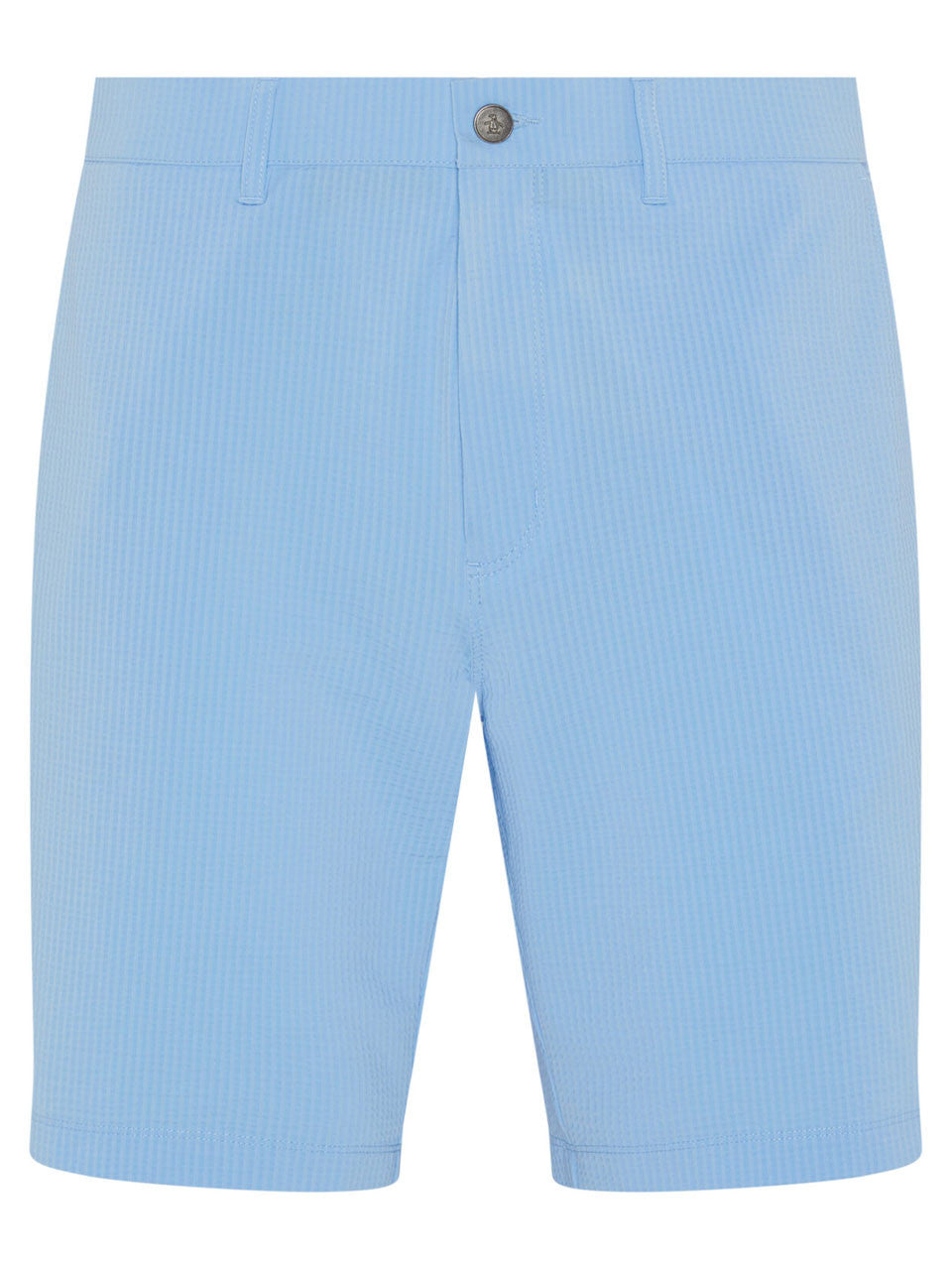 Original Penguin Flat Front 9" Seersucker Short - Baby Blue Jay