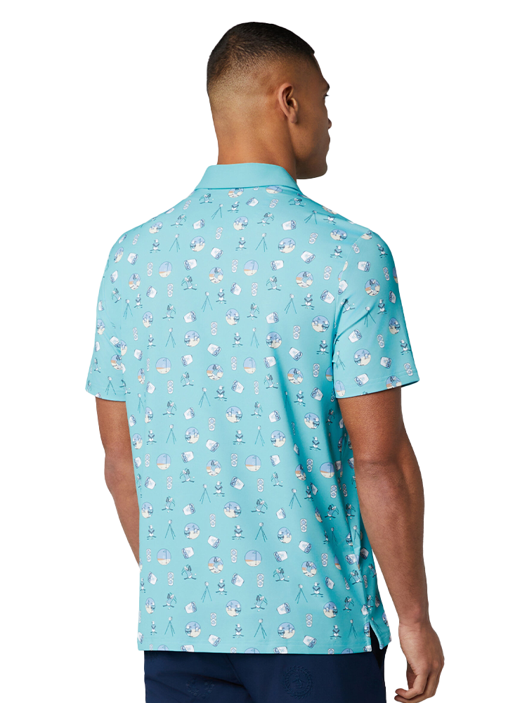 Original Penguin Pete's Range Finder Novelty Polo - Blue Radiance