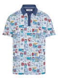 Original Penguin Pete's Stamp Roadmap Polo - Bright White
