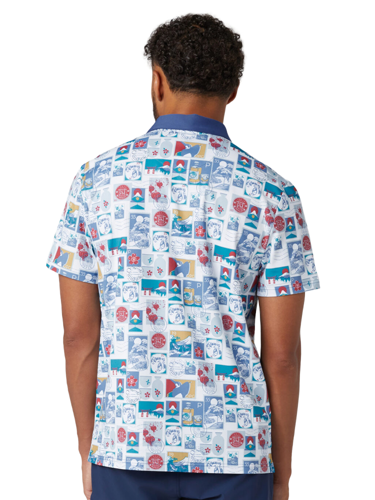 Original Penguin Pete's Stamp Roadmap Polo - Bright White