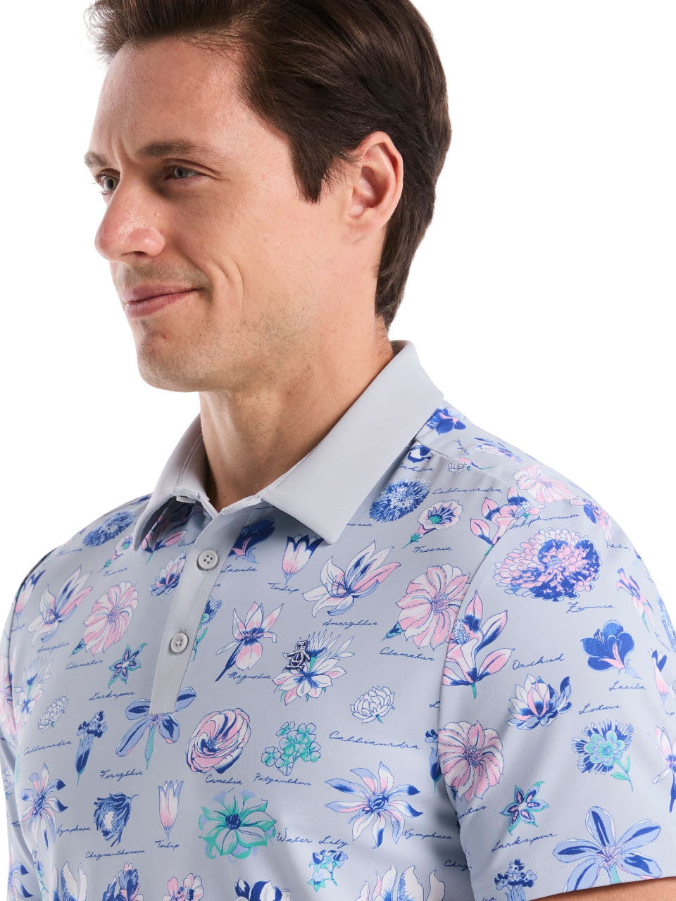 Original Penguin Pete's Watercolour Study Polo - Grey Dawn