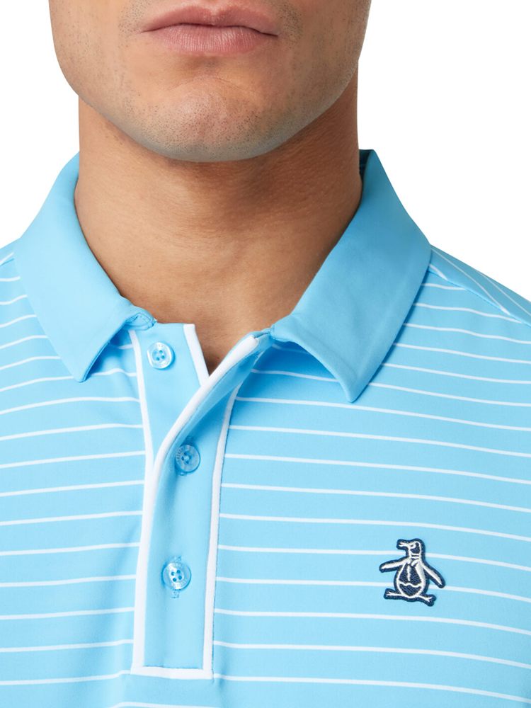 Original Penguin The Heritage Stripe Polo - Blue Grotto