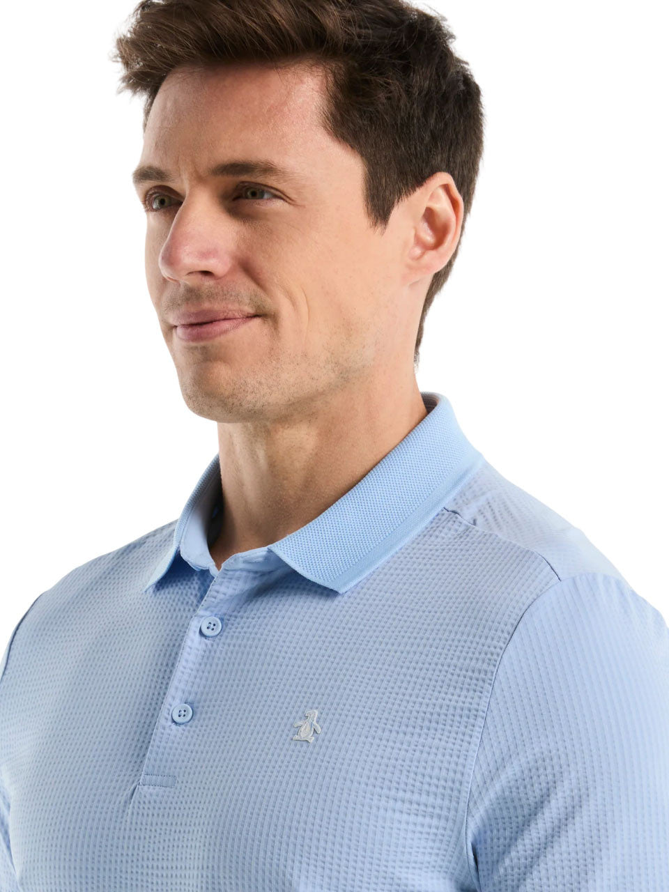 Original Penguin The Seersucker Drivers Polo - Baby Blue Jay