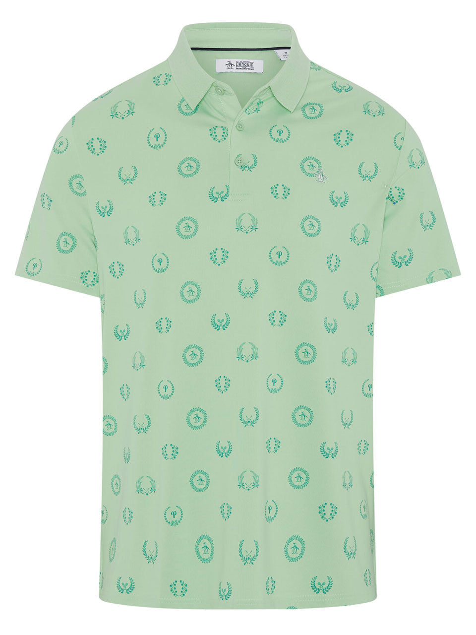 Original Penguin Victory Crest Jacquard Polo - Lichen