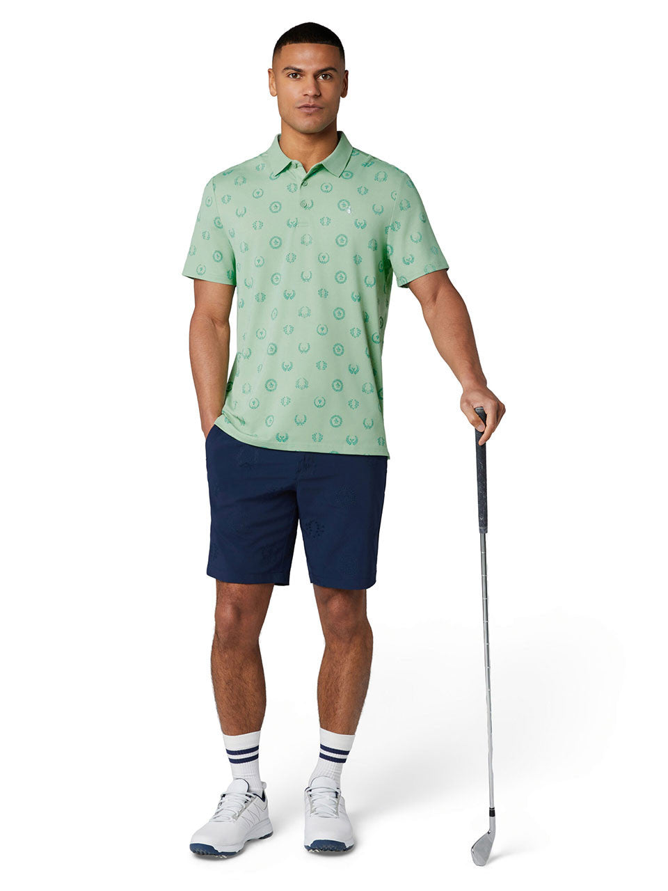 Original Penguin Victory Crest Jacquard Polo - Lichen