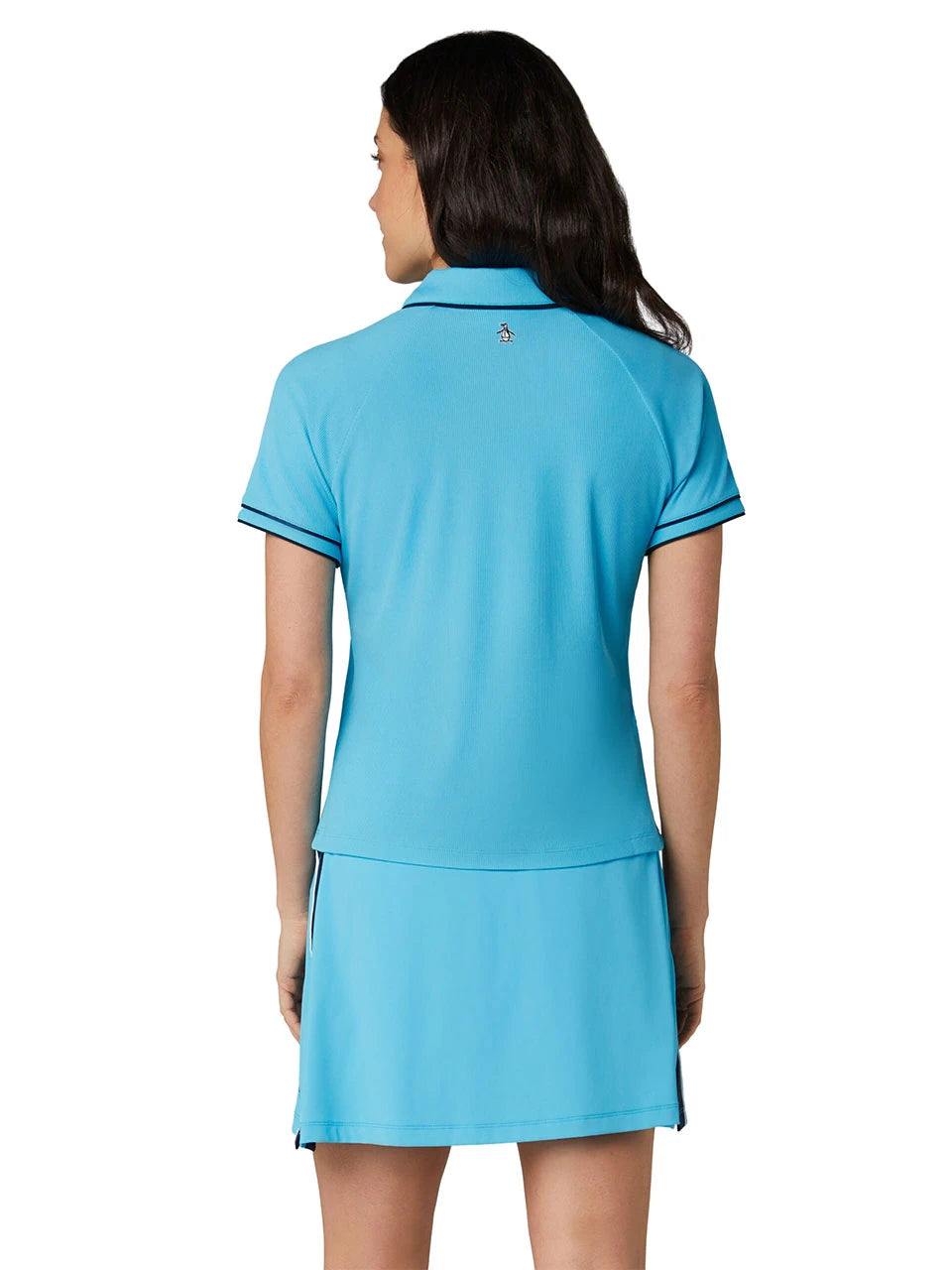 Original Penguin Womens Button Placket Top - Aquarius