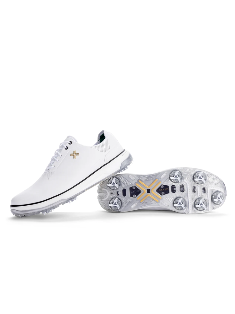 Payntr Golf Eighty Seven SC Golf Shoes (Wide Fit) - White/Black/Gold