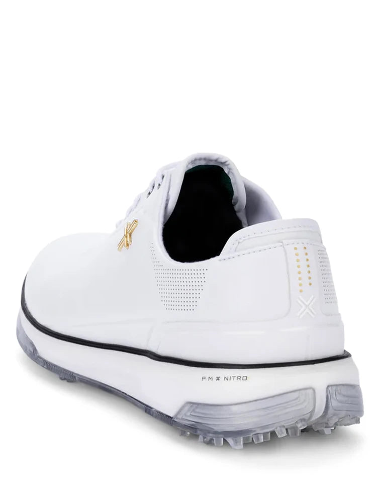 Payntr Golf Eighty Seven SC Golf Shoes (Wide Fit) - White/Black/Gold