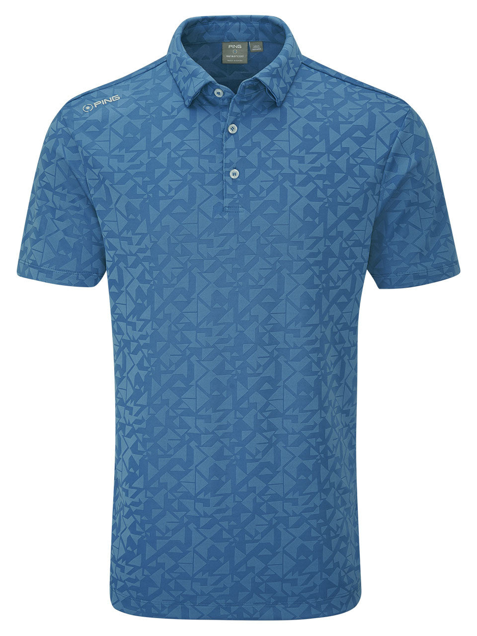 Ping Geo-Camo Polo - Tidal Blue