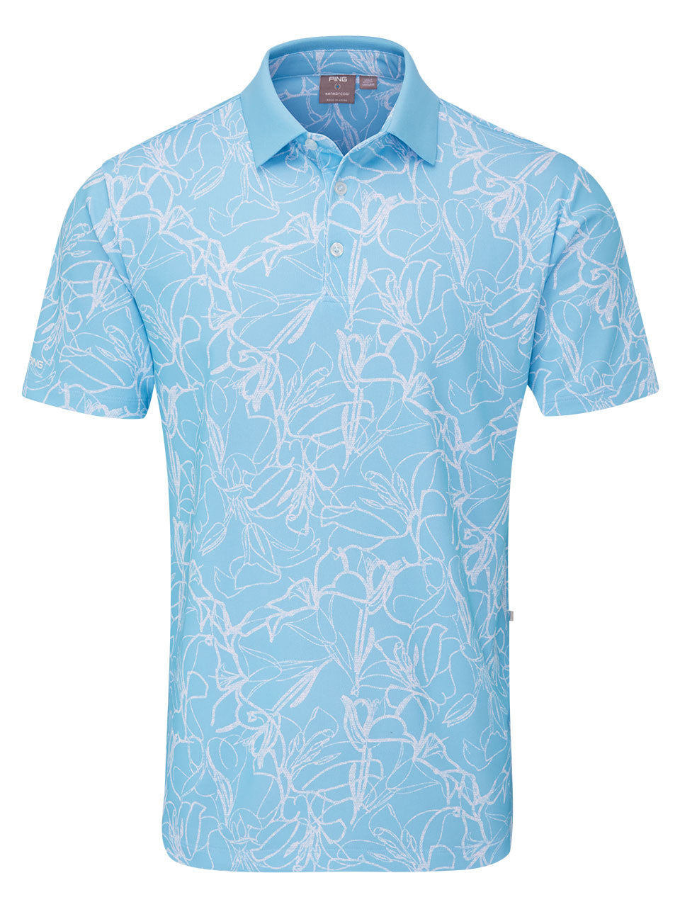 Ping Orlando Polo Shirt - Baltic Sea/White