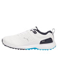 Puma FUSION Plus Spikeless Golf Shoes - Puma White/Speed Blue/Deep Navy