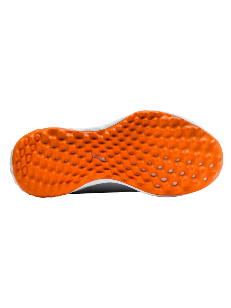 Puma JR Grip Fusion 2.0 Golf Shoes - High Rise/Vibrant Orange