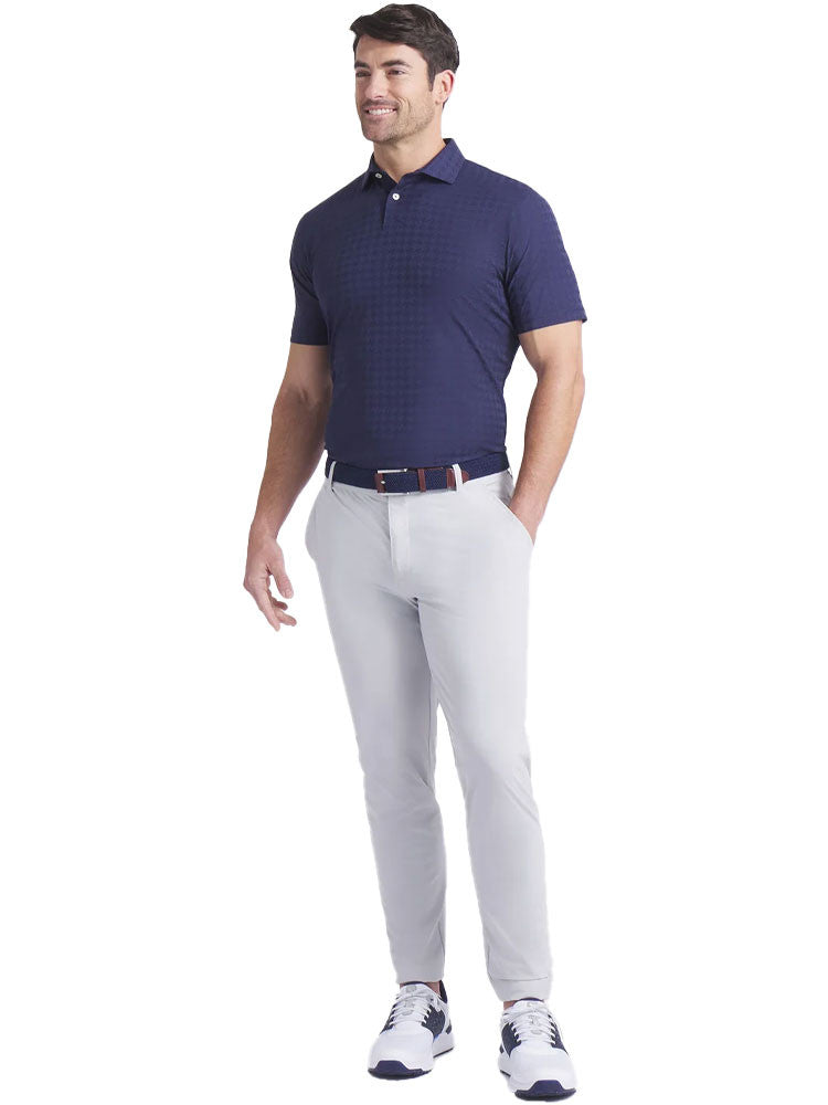 Puma MATTR Houndstooth Golf Polo - Deep Navy
